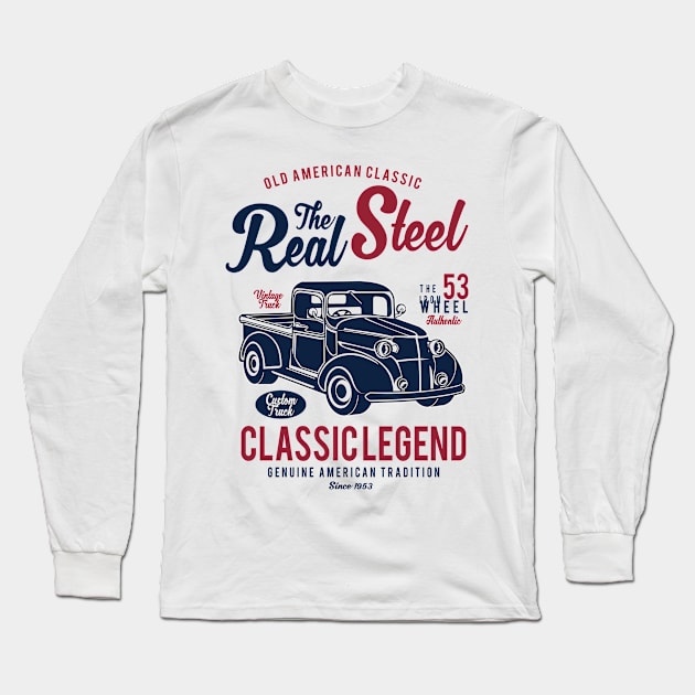 Vintage Truck Long Sleeve T-Shirt by lionkingdesign